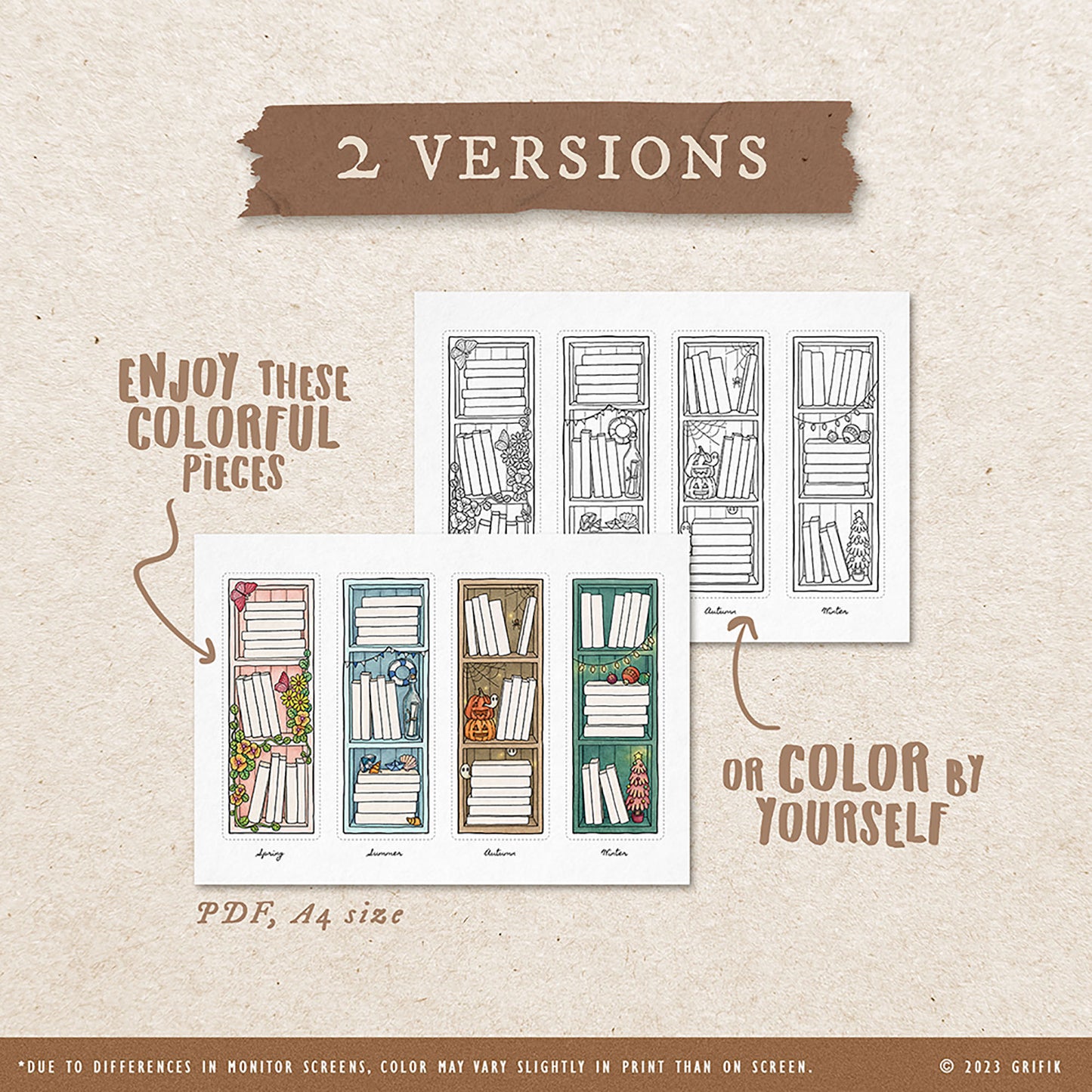 Seasonal Book Tracker Bookmarks