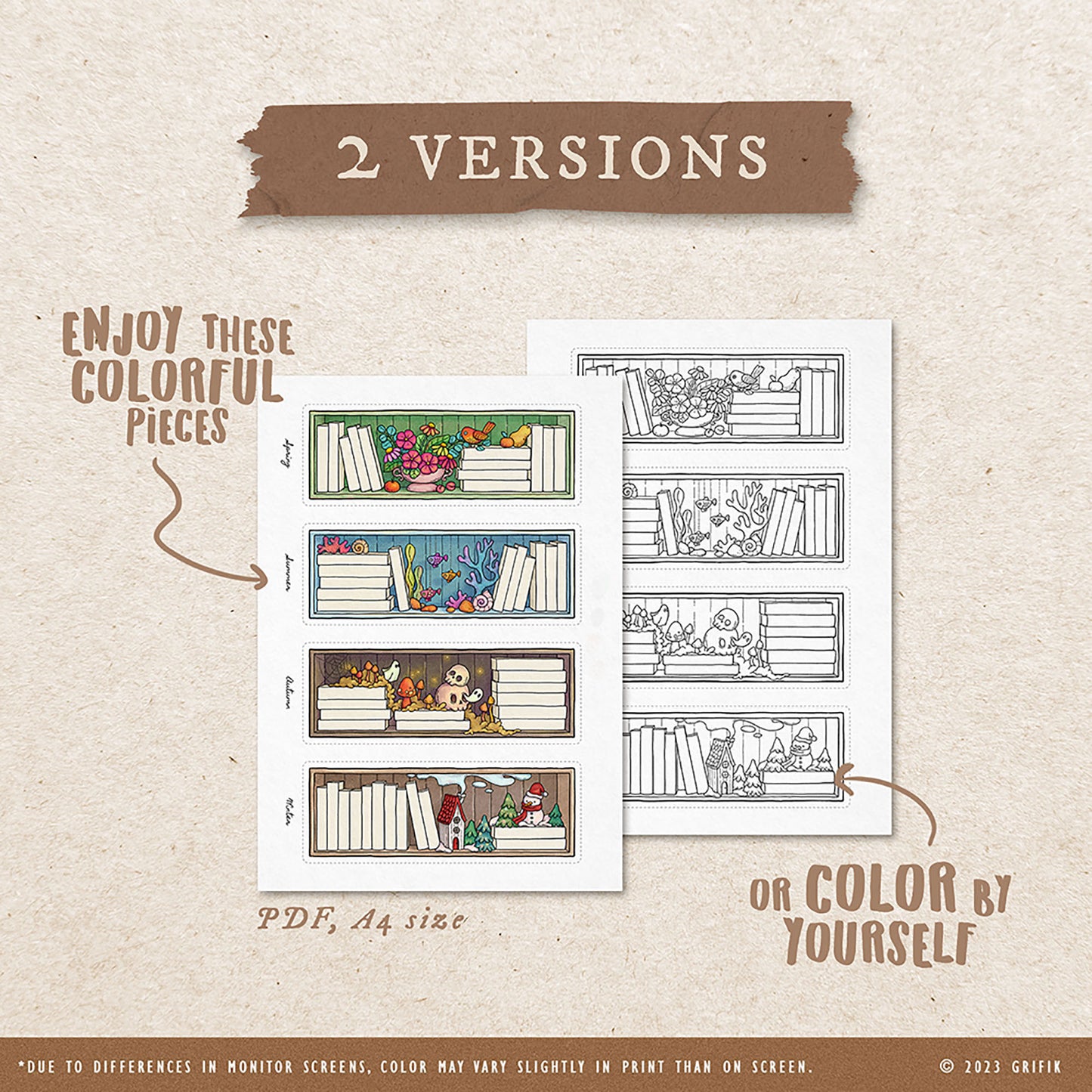 Seasonal Book Tracker Bookmarks