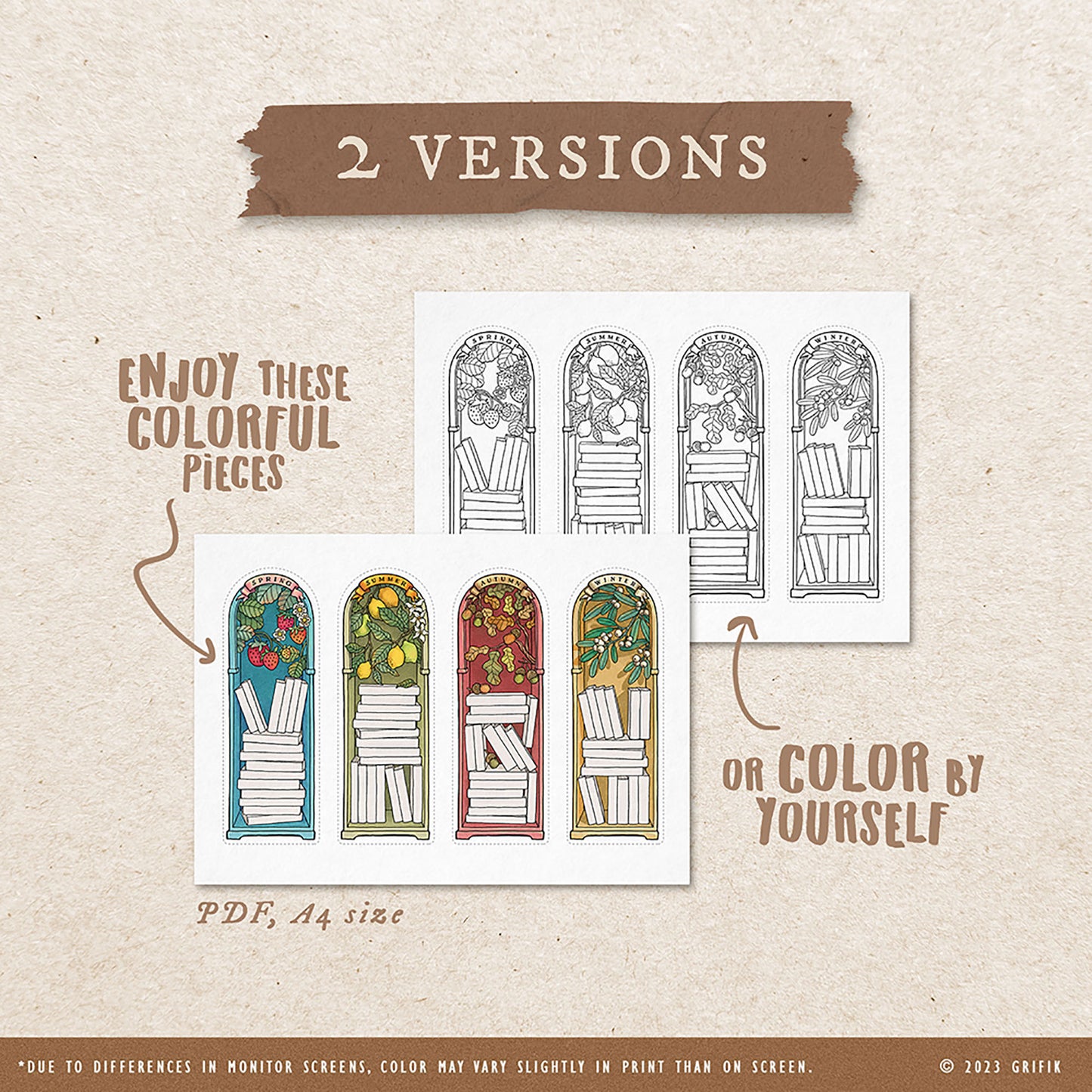Seasonal Book Tracker Bookmarks