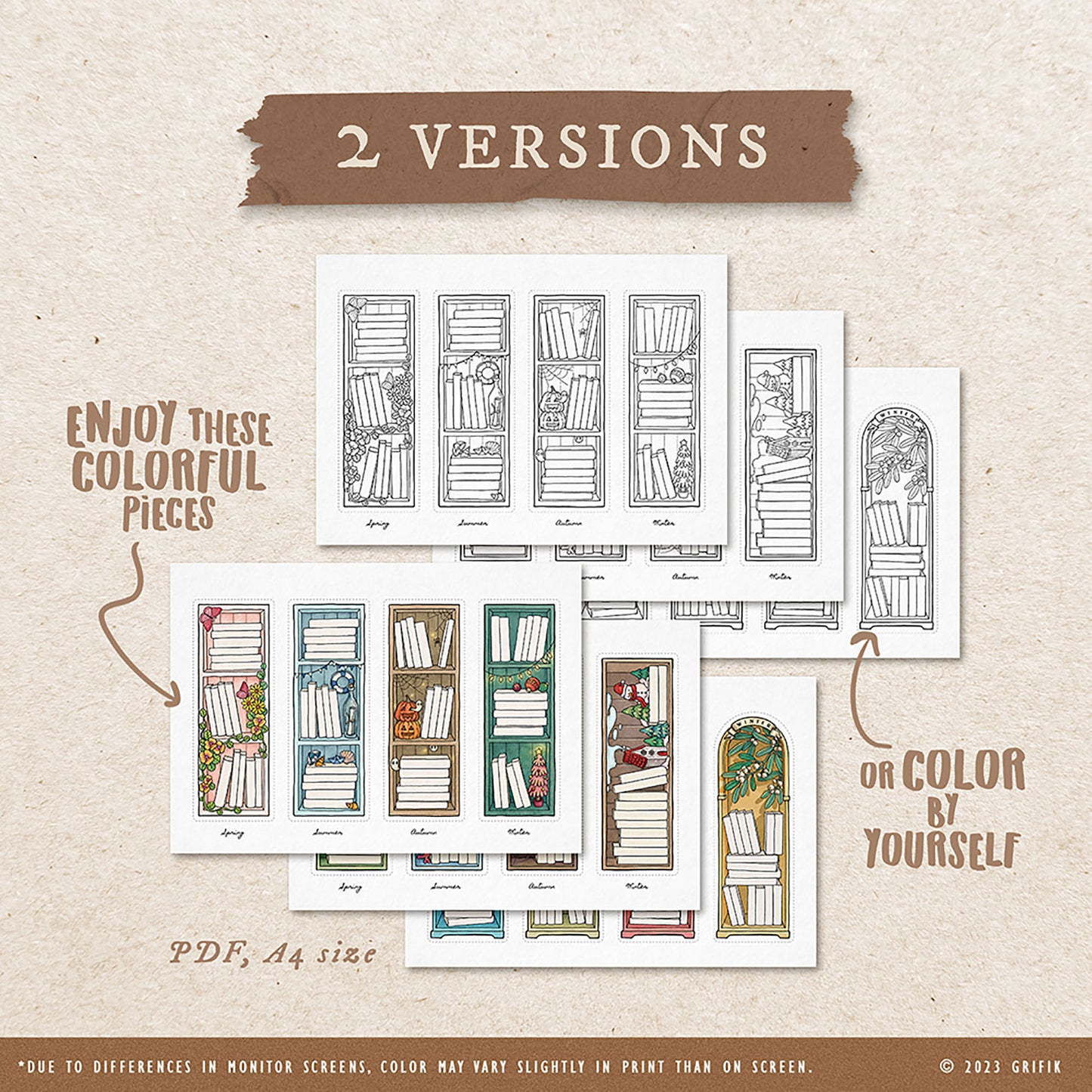 Four Seasons Book Tracker Bookmark Set