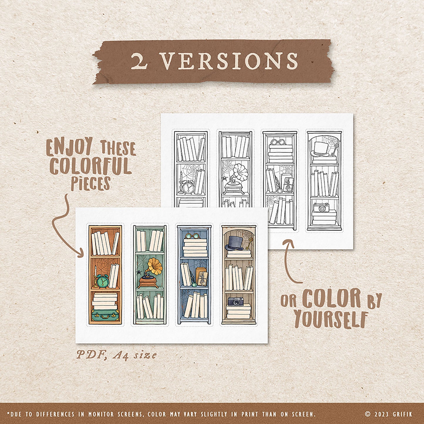 Vintage Book Tracker Bookmark Set
