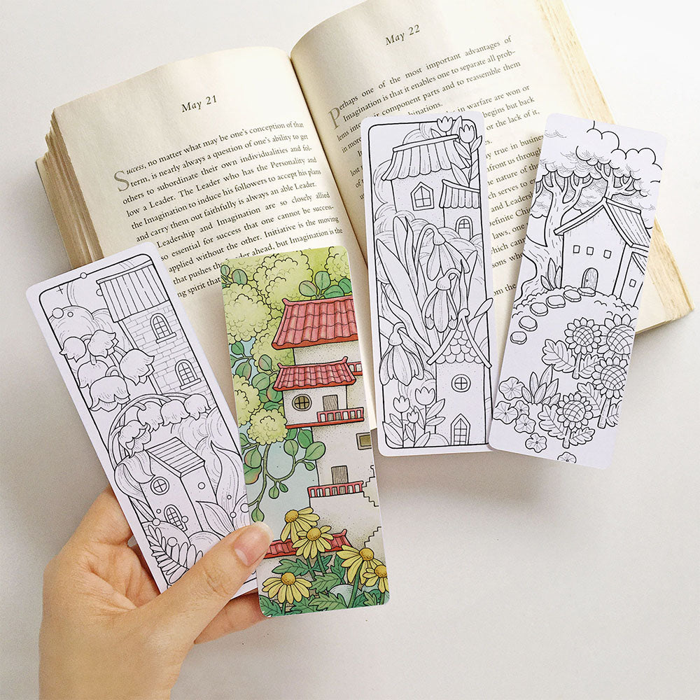 FLYING TOWN Vol.1 Coloring Bookmarks Set