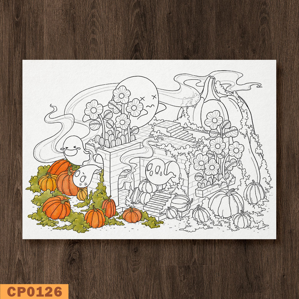 A Spooky Scene Coloring Page