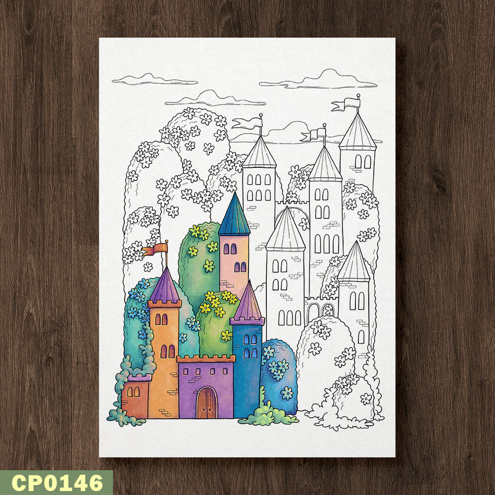 Spring Castle Coloring Page