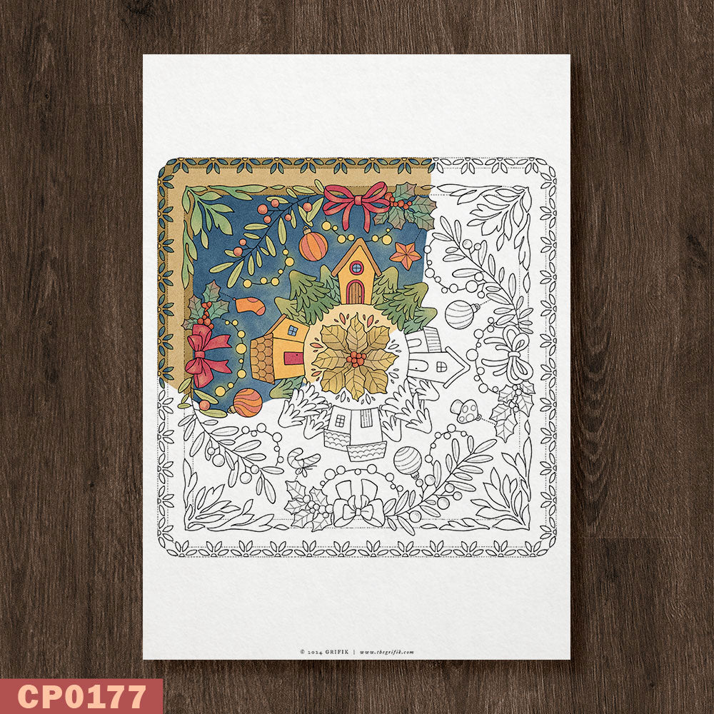 Christmas Pattern Coloring Page
