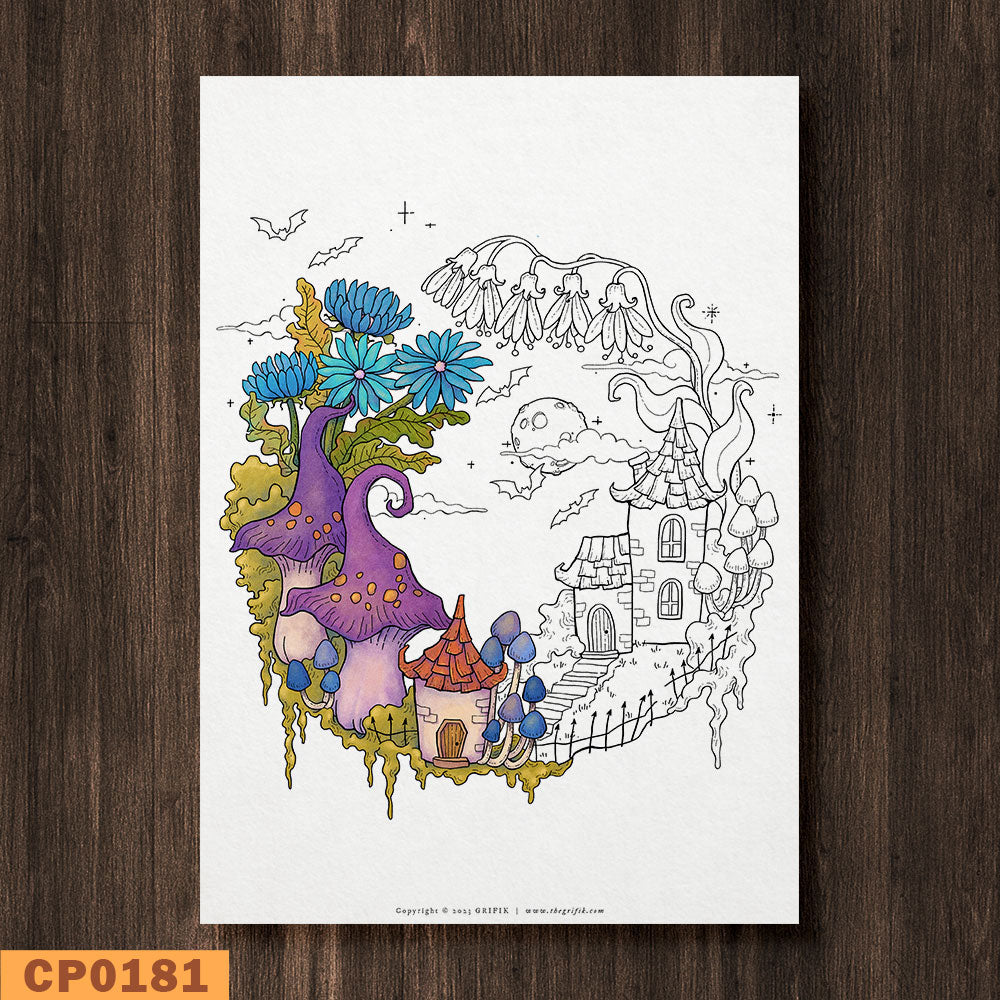 Spooky Wreath 2 Coloring Page
