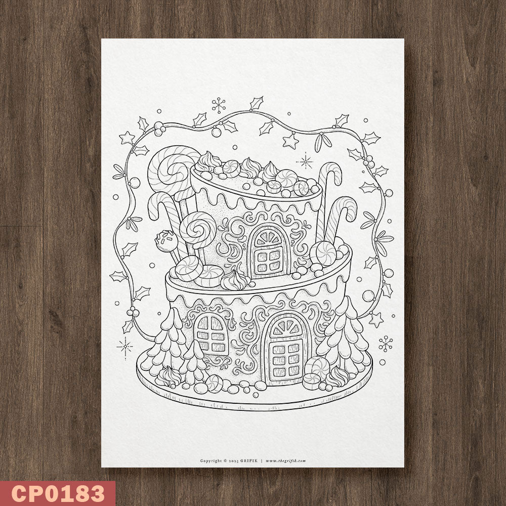 Christmas Baking 1 Coloring Page