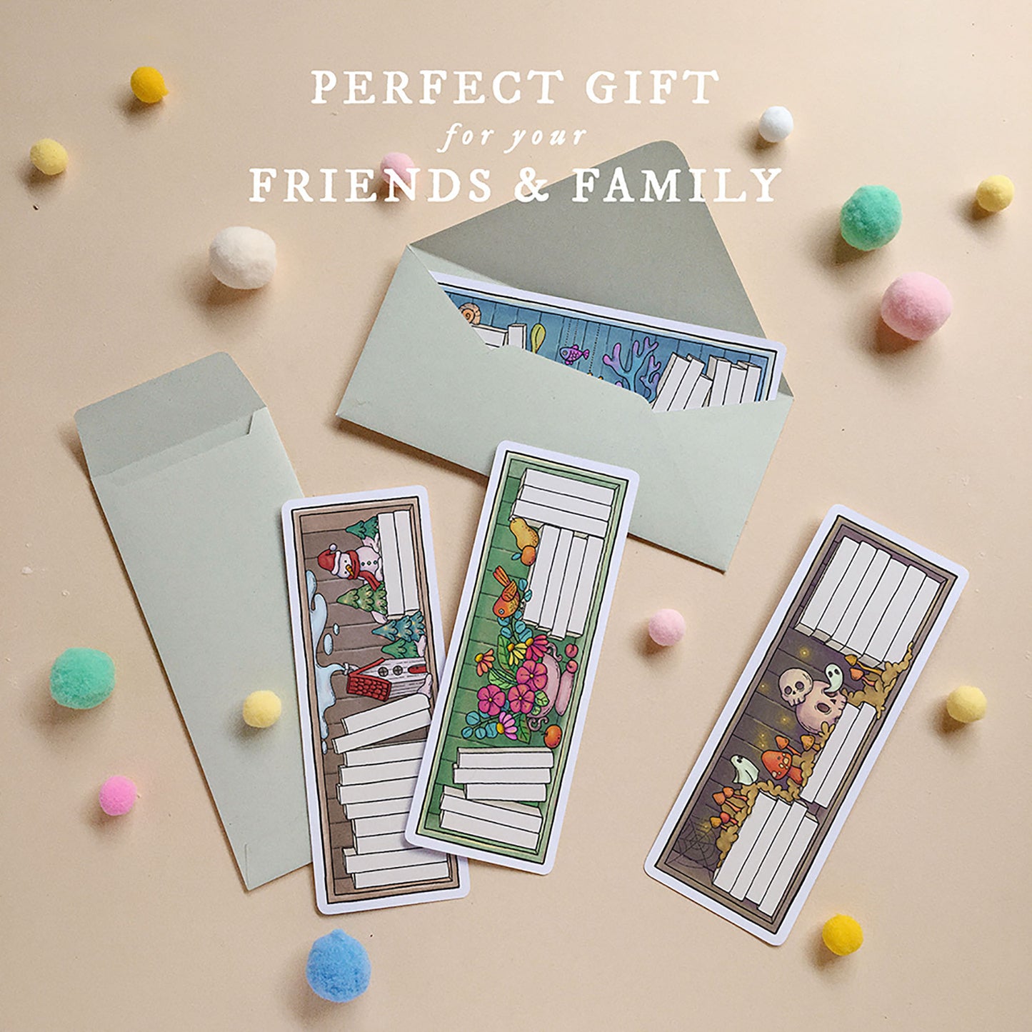 Seasonal Book Tracker Bookmarks