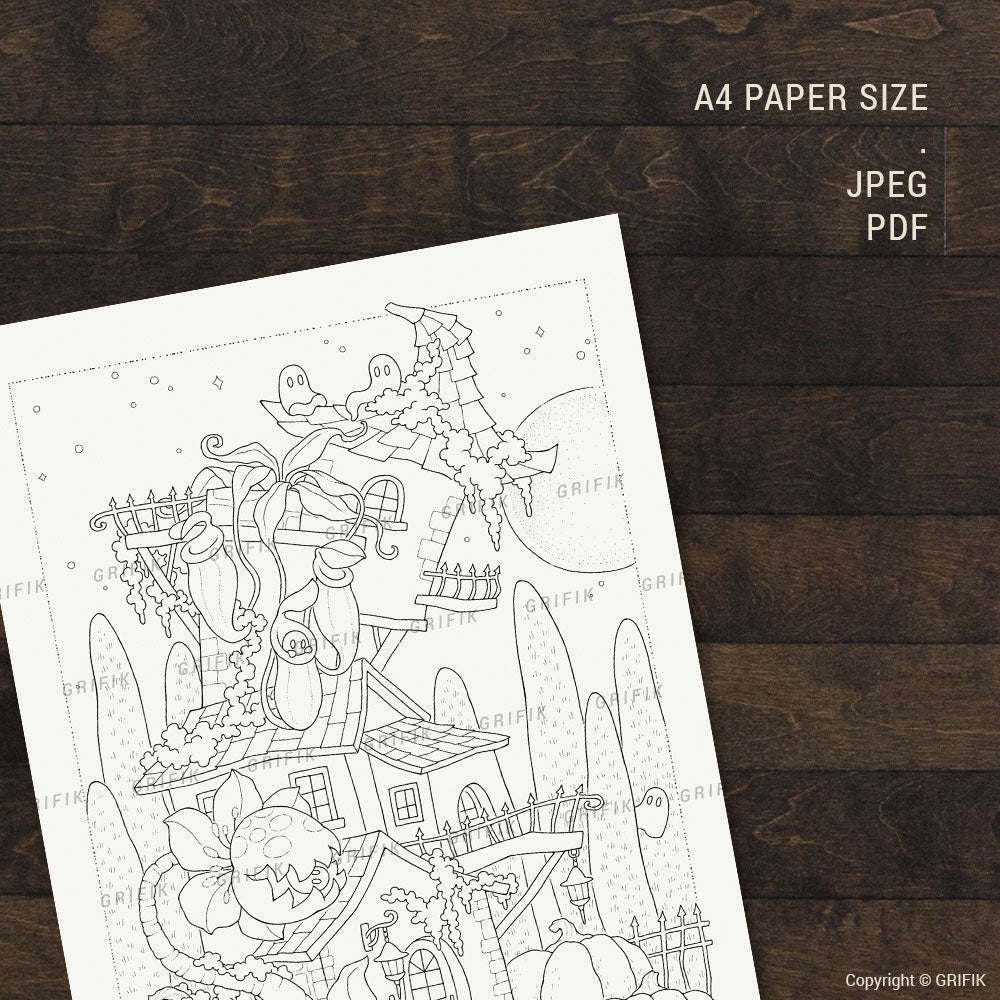 The Peculiar House Coloring Page