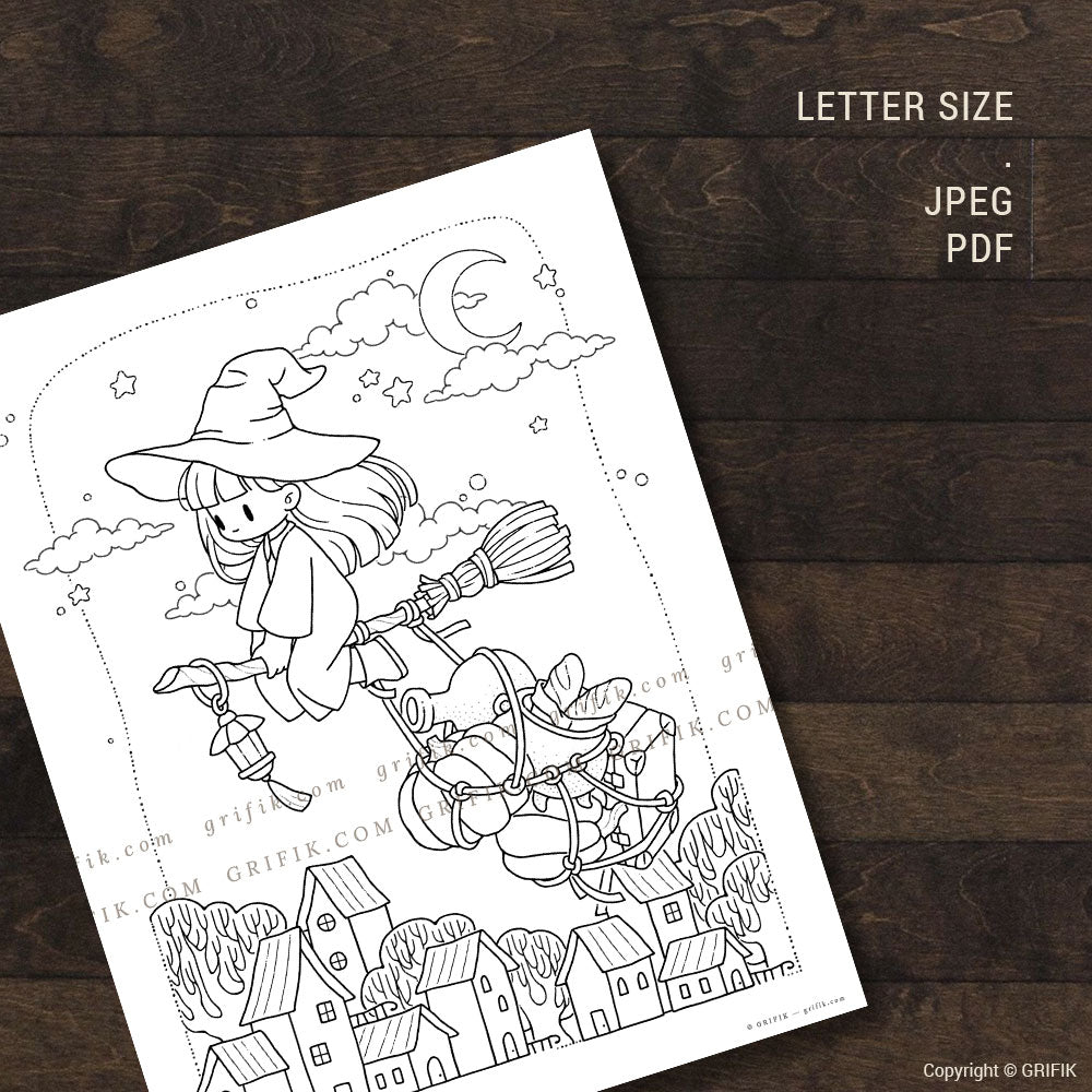 On the Way Home Coloring Page