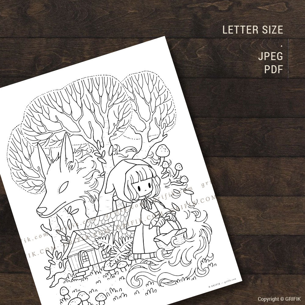 A Forest Encounter Coloring Page