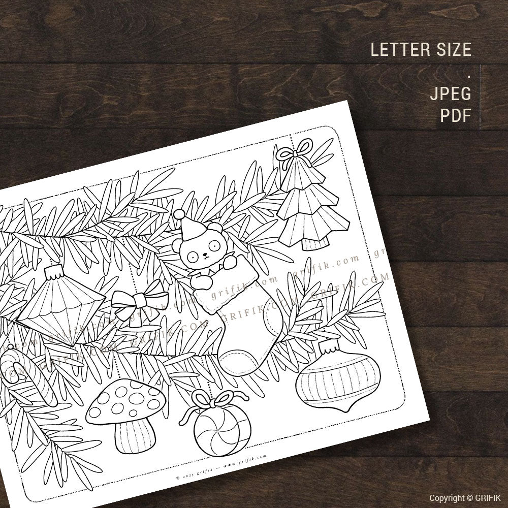Cute Little Ornaments Coloring Page