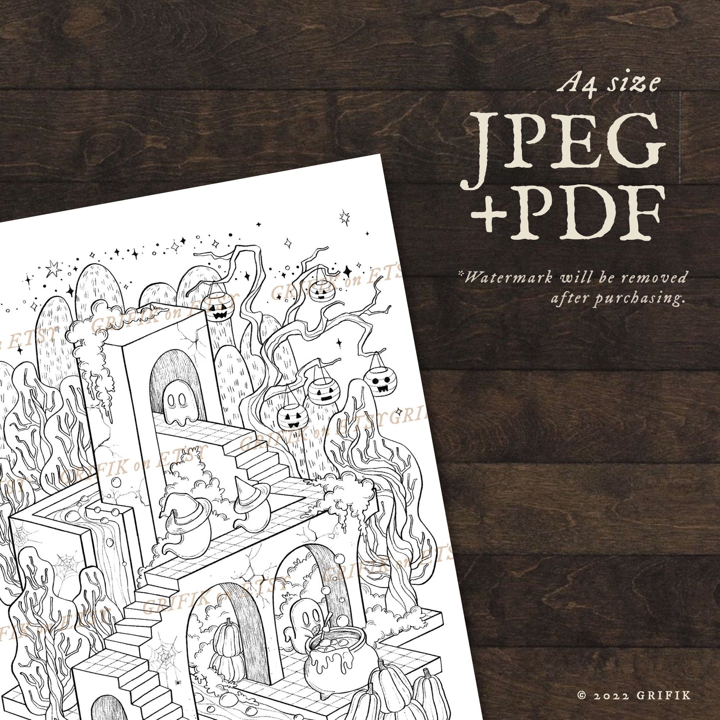 Spooky Castle 02 Coloring Page