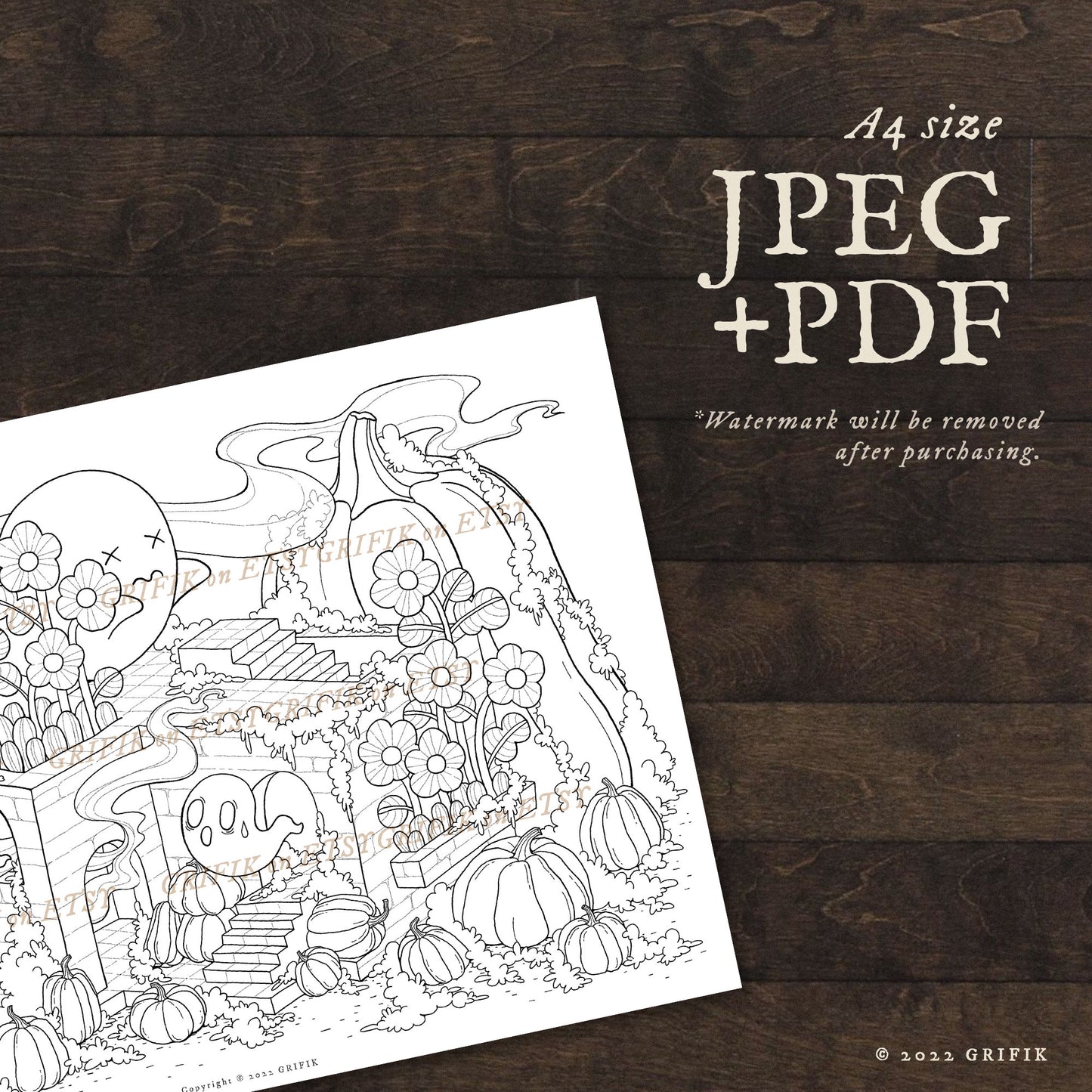A Spooky Scene Coloring Page