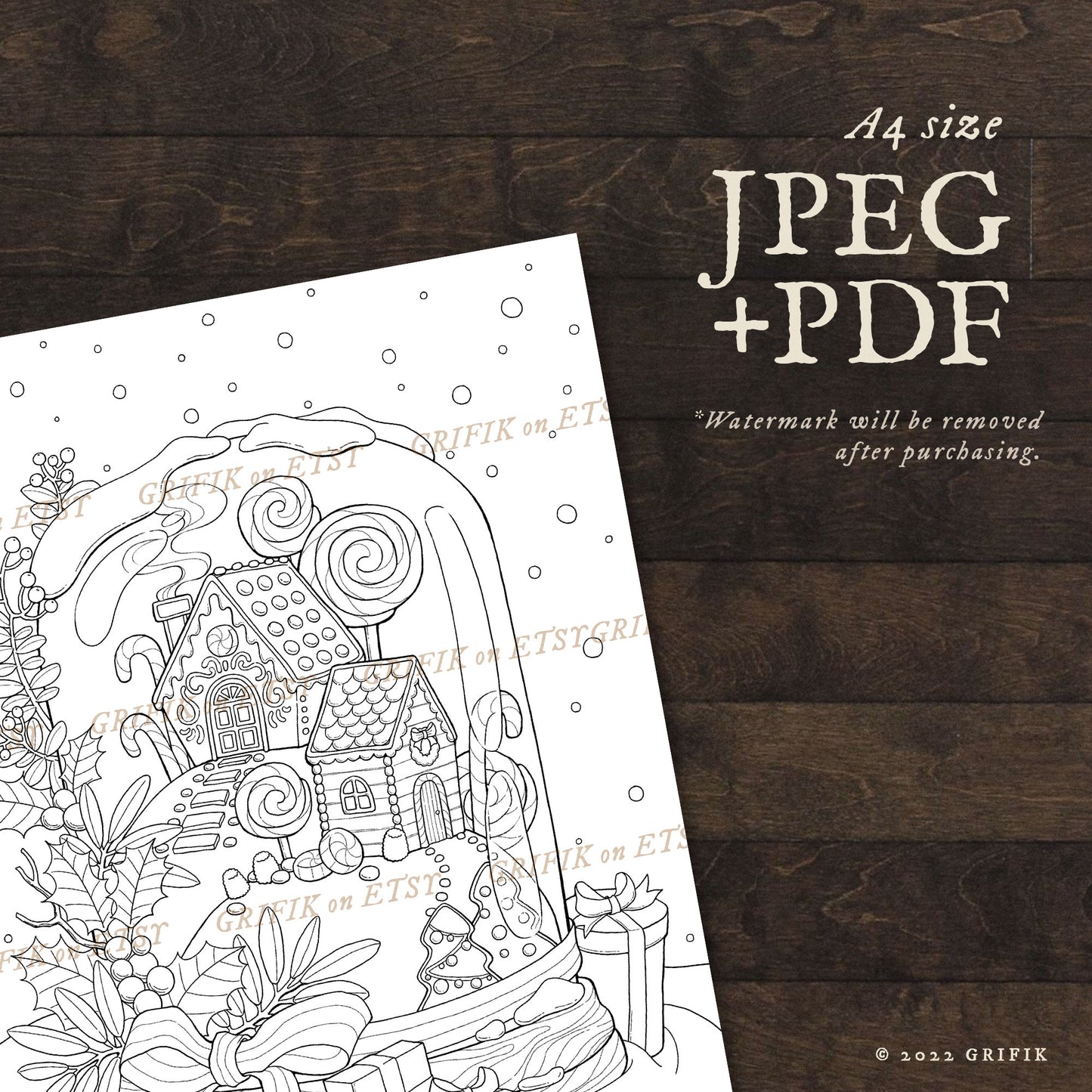 Snowglobe Coloring Page