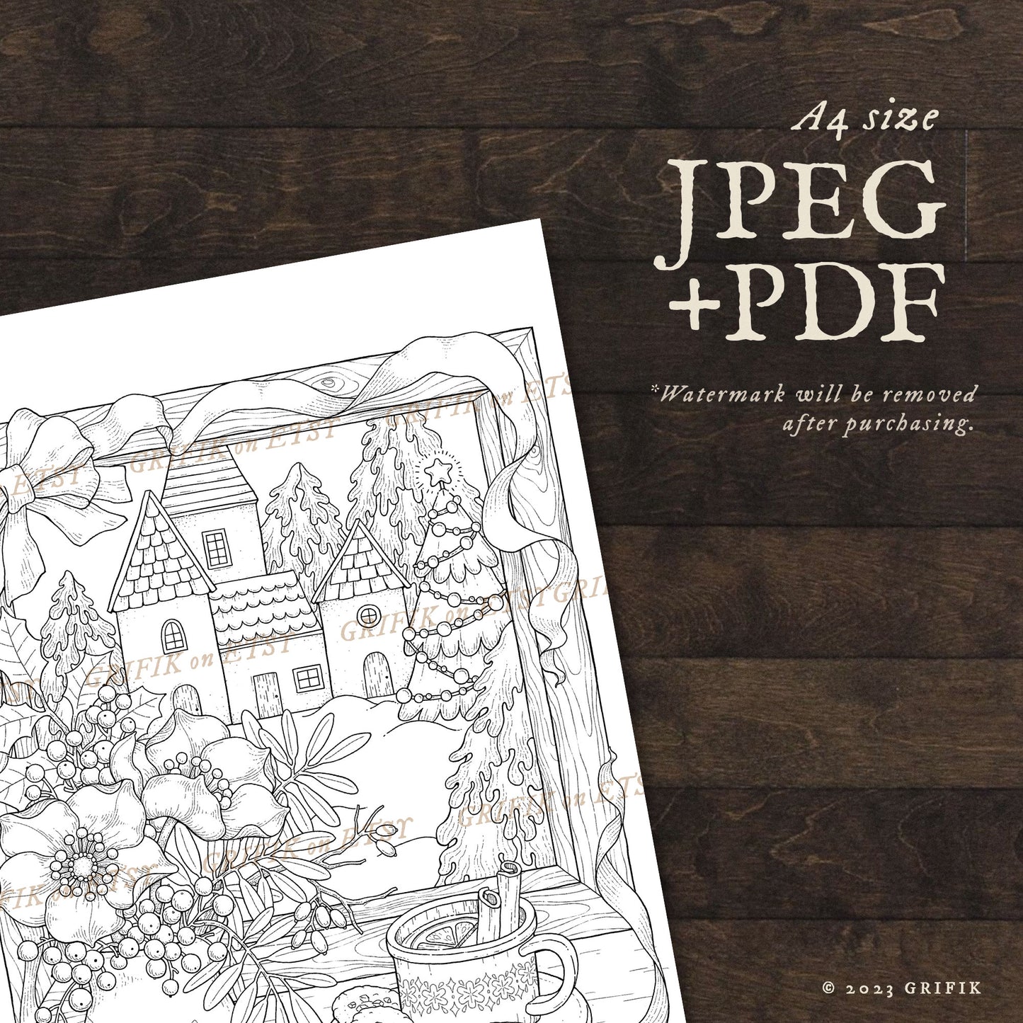 Cozy Window Coloring Page