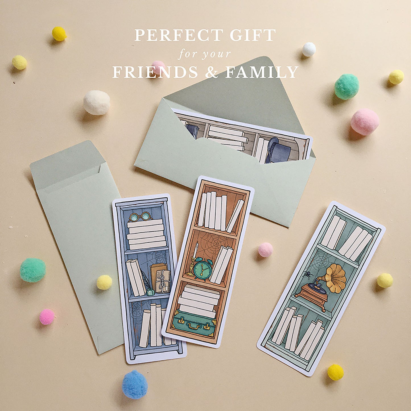 Vintage Book Tracker Bookmark Set