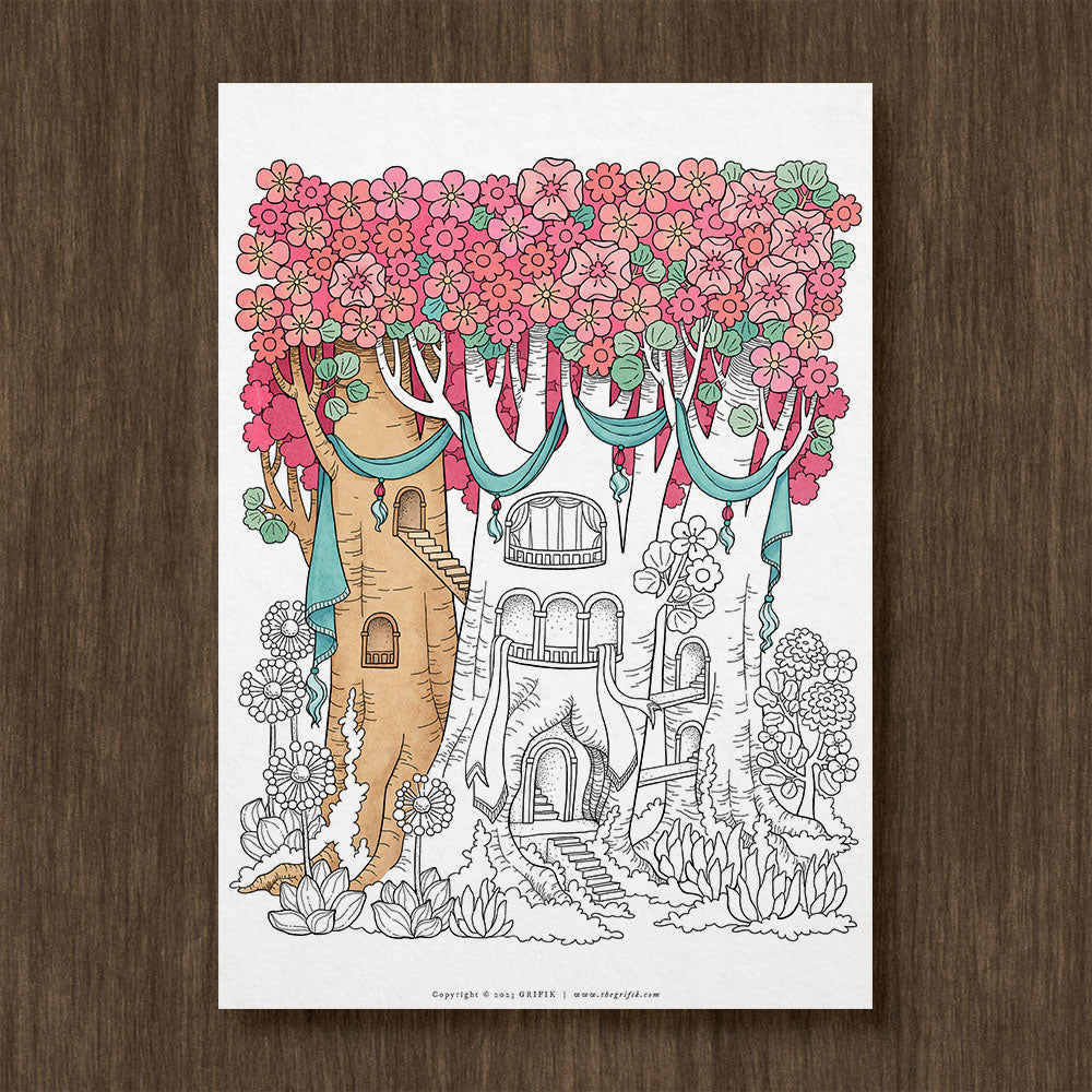 FANTASY TOWN 12 Coloring Pages Pack