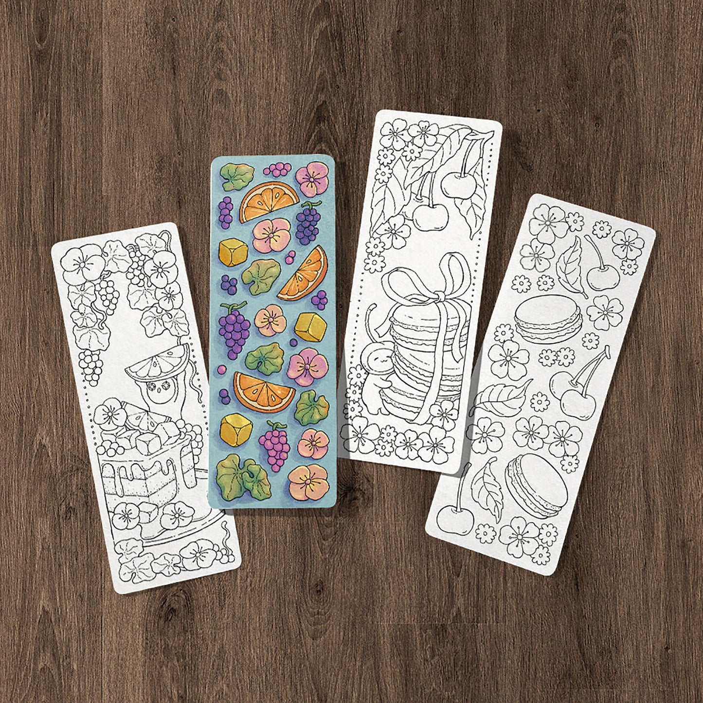CAKE Coloring Bookmarks - Set 1