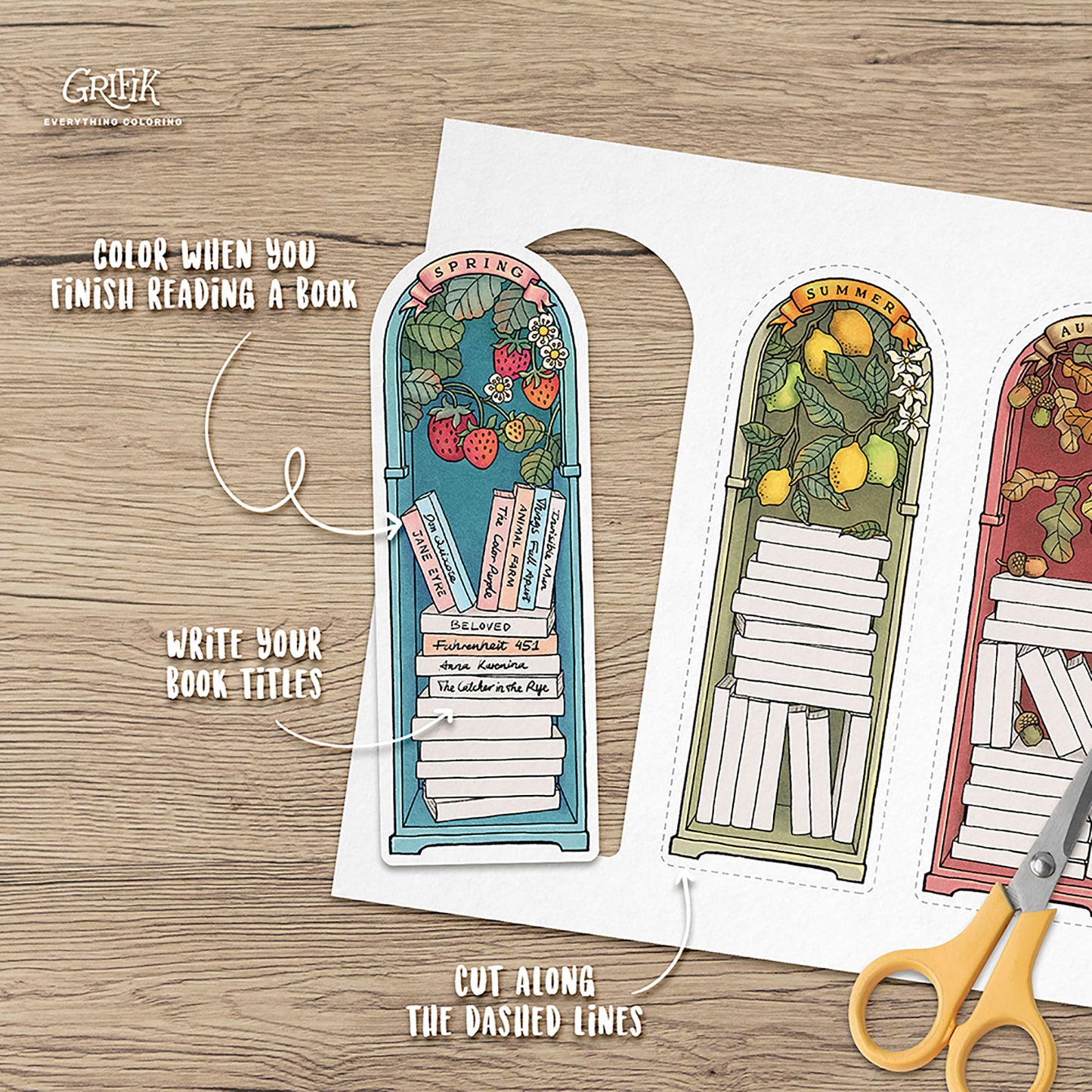 Four Seasons Book Tracker Bookmark Set