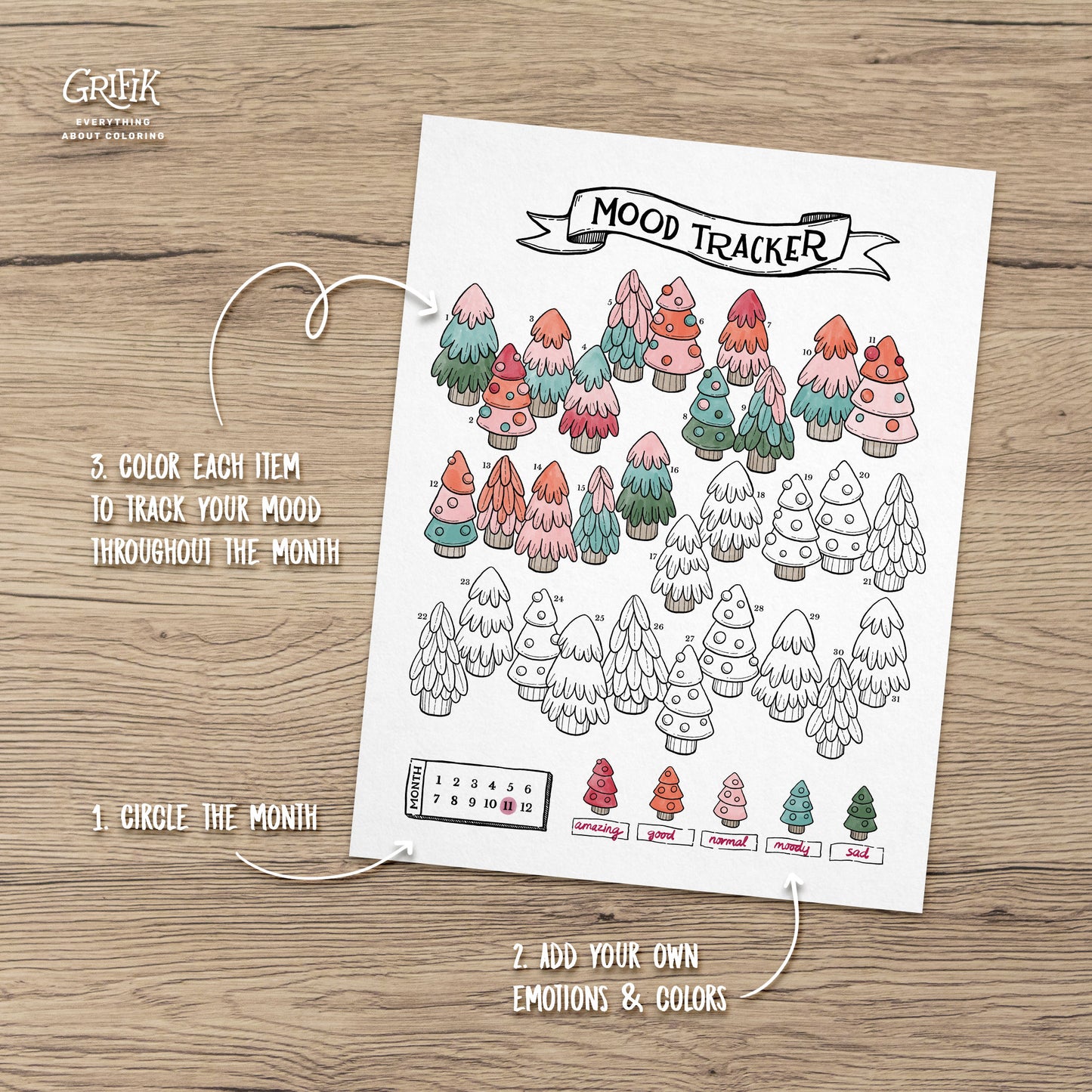 Winter Mood Tracker Set