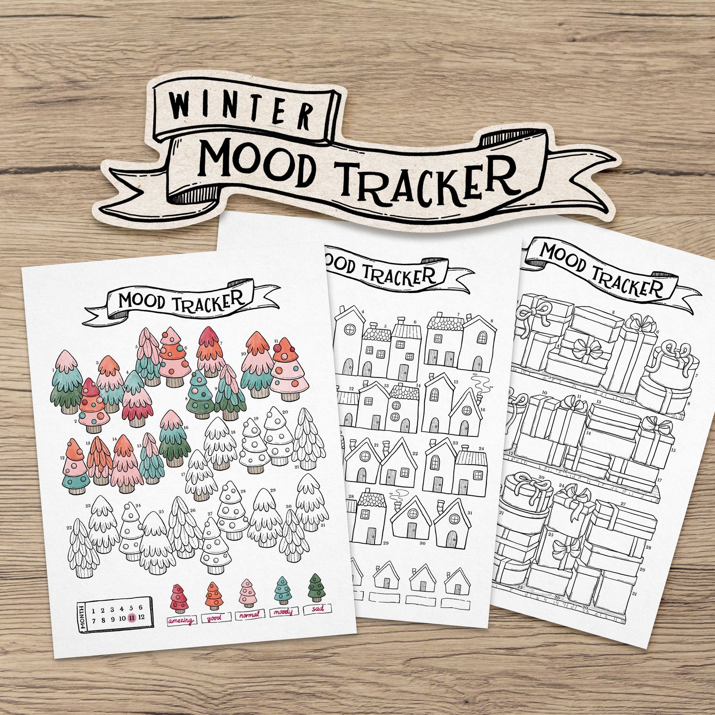 Winter Mood Tracker Set