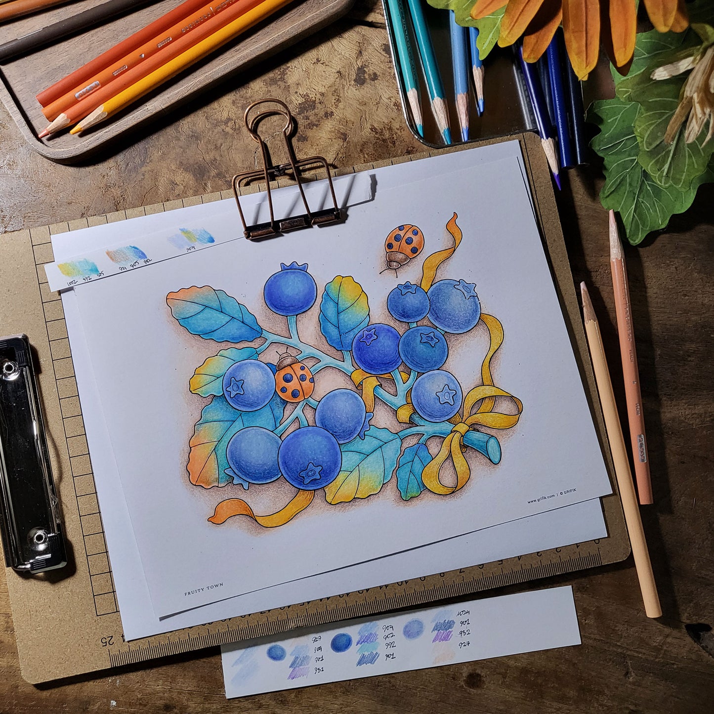 FRUITY TOWN Coloring Book