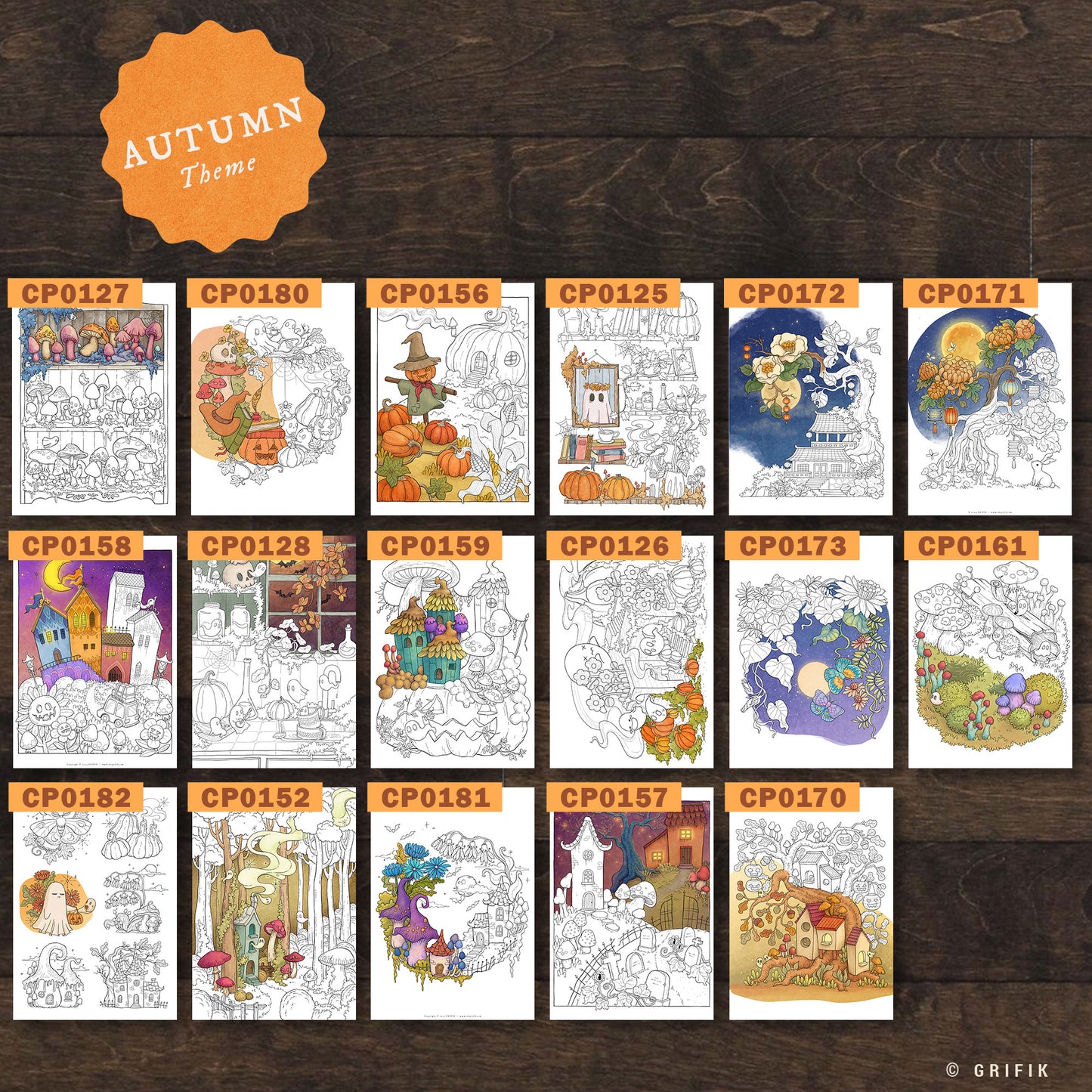 FANTASY TOWN 50 Coloring Pages Pack