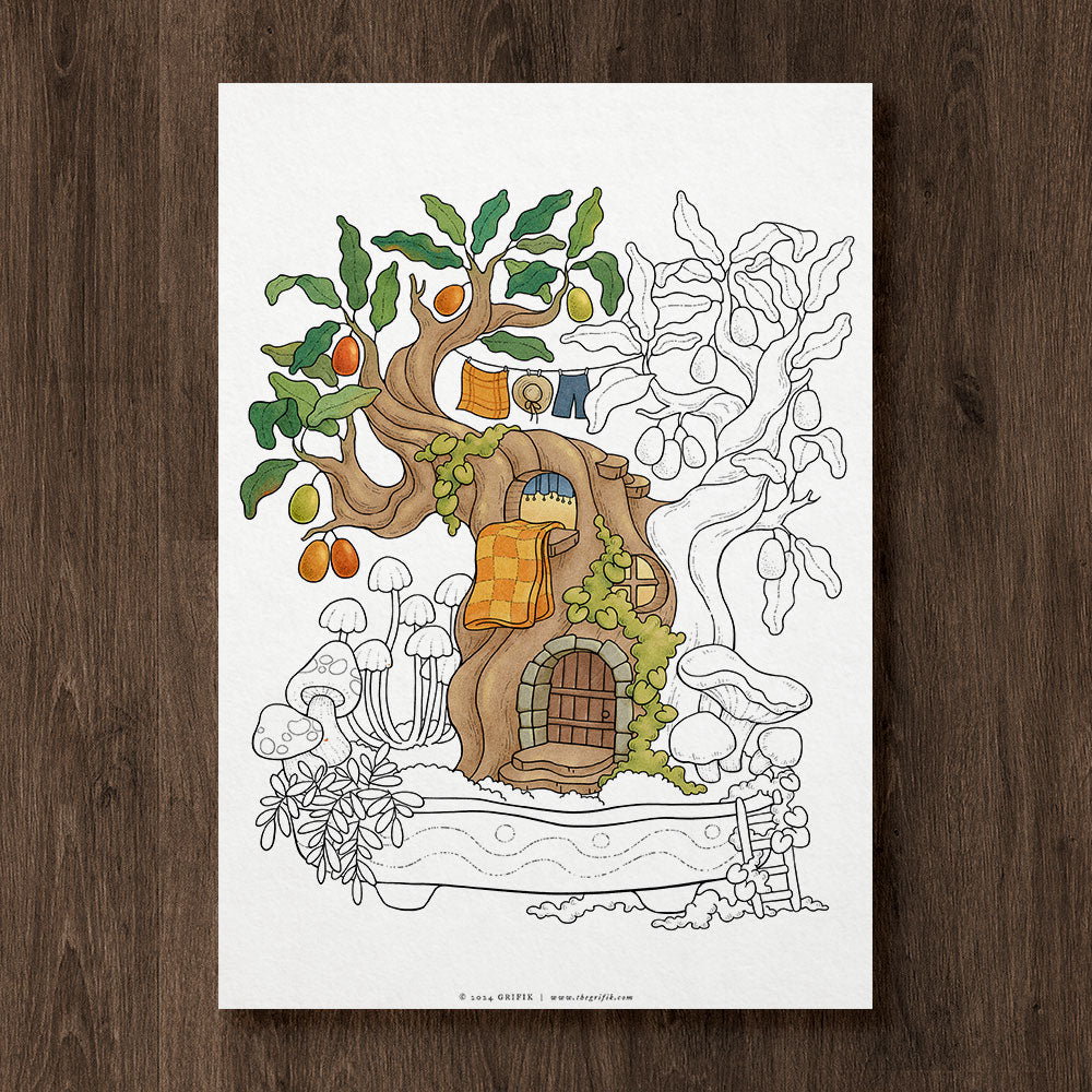 FANTASY TOWN 12 Coloring Pages Pack