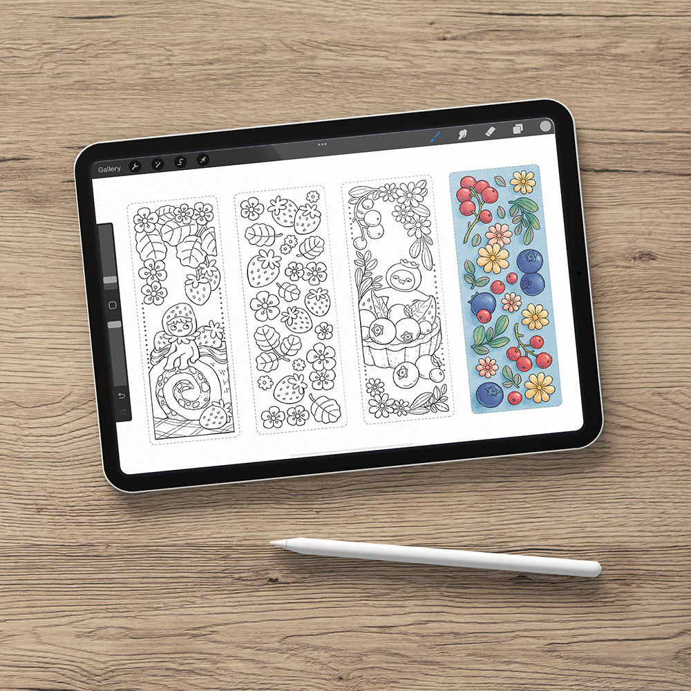 CAKE Coloring Bookmarks - Set 2