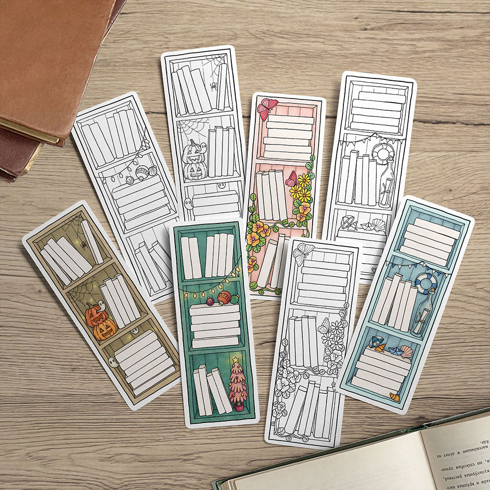 Seasonal Book Tracker Bookmarks