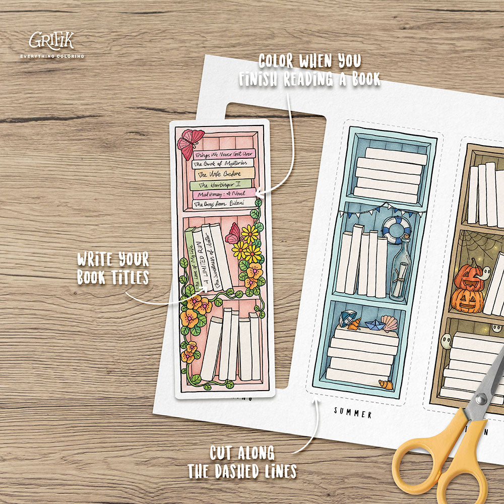 Seasonal Book Tracker Bookmarks