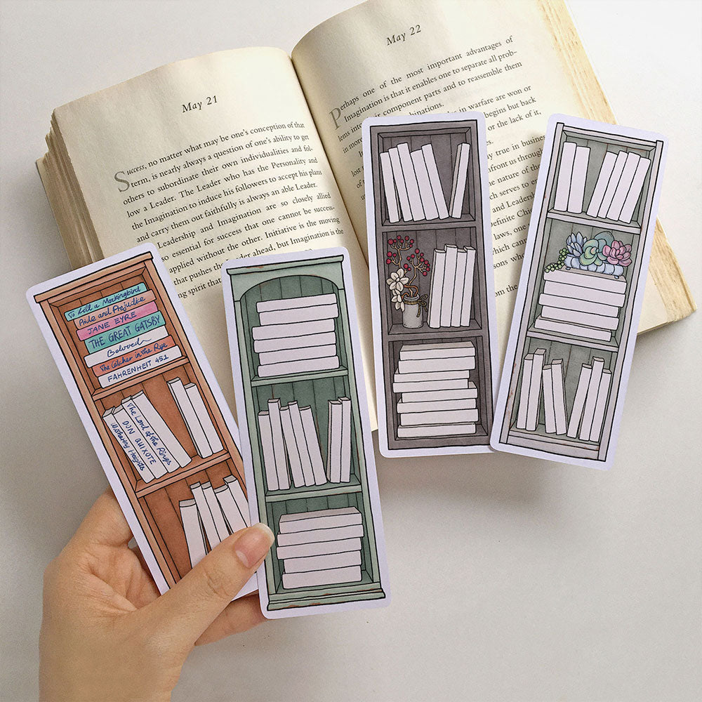 Vintage Book Tracker Bookmark Set