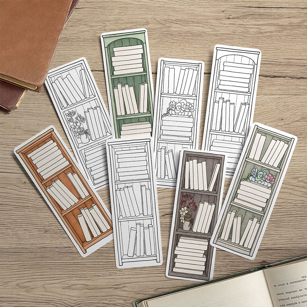 Vintage Book Tracker Bookmark Set