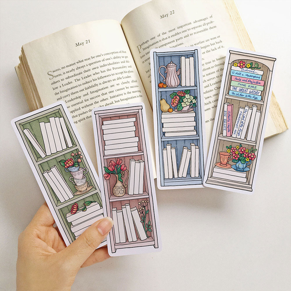 Vintage Book Tracker Bookmark Set