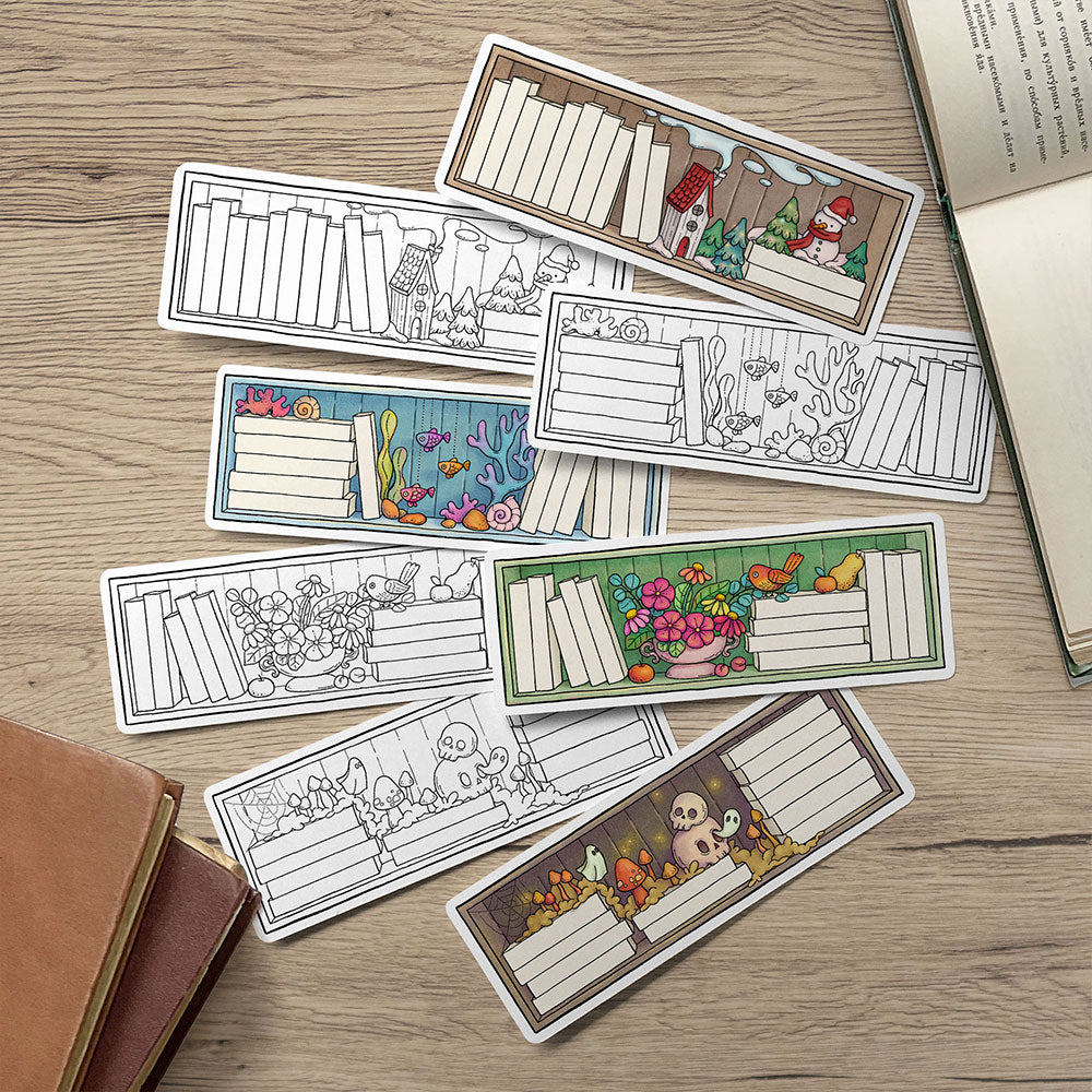 Seasonal Book Tracker Bookmarks