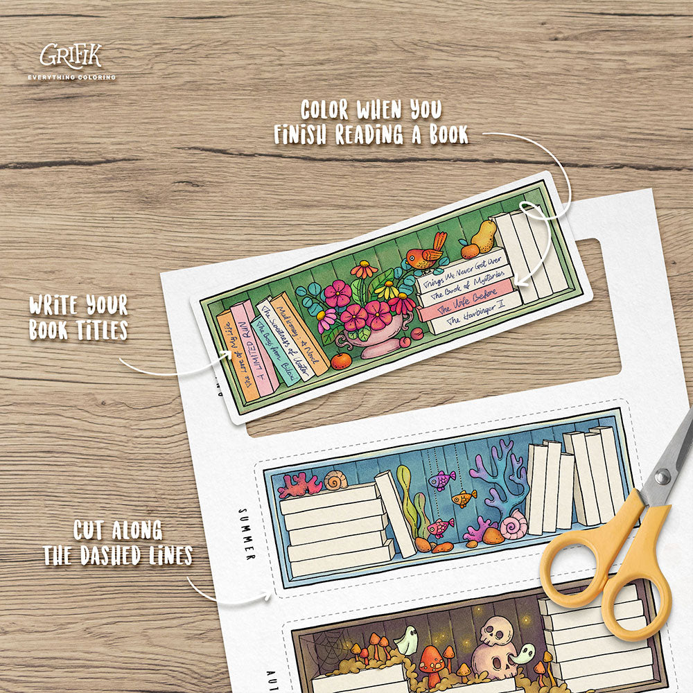 Seasonal Book Tracker Bookmarks
