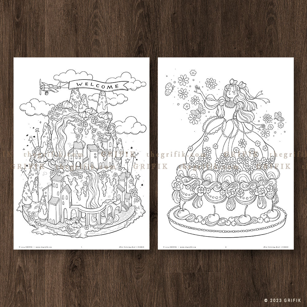 CAKE Mini Coloring Book