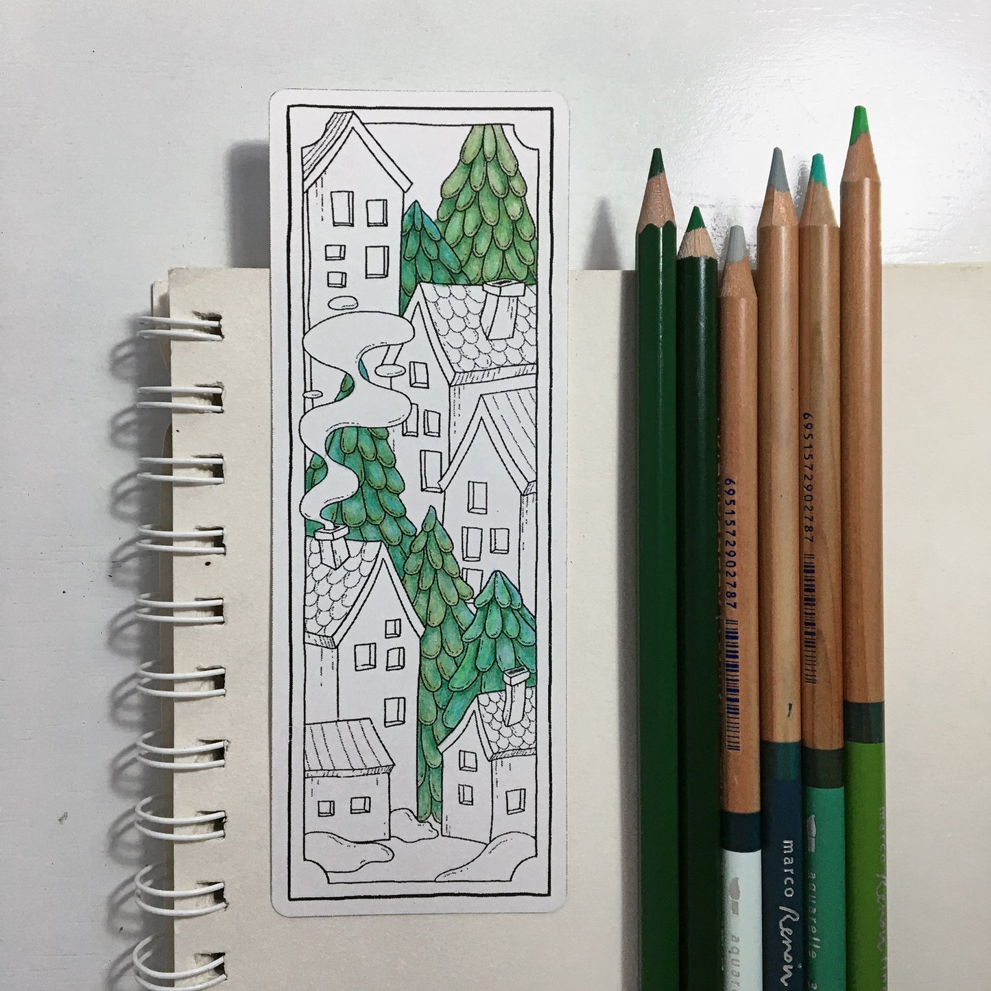 Magical Holiday Coloring Bookmarks
