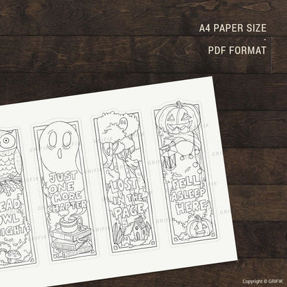 One More Chapter Coloring Bookmarks