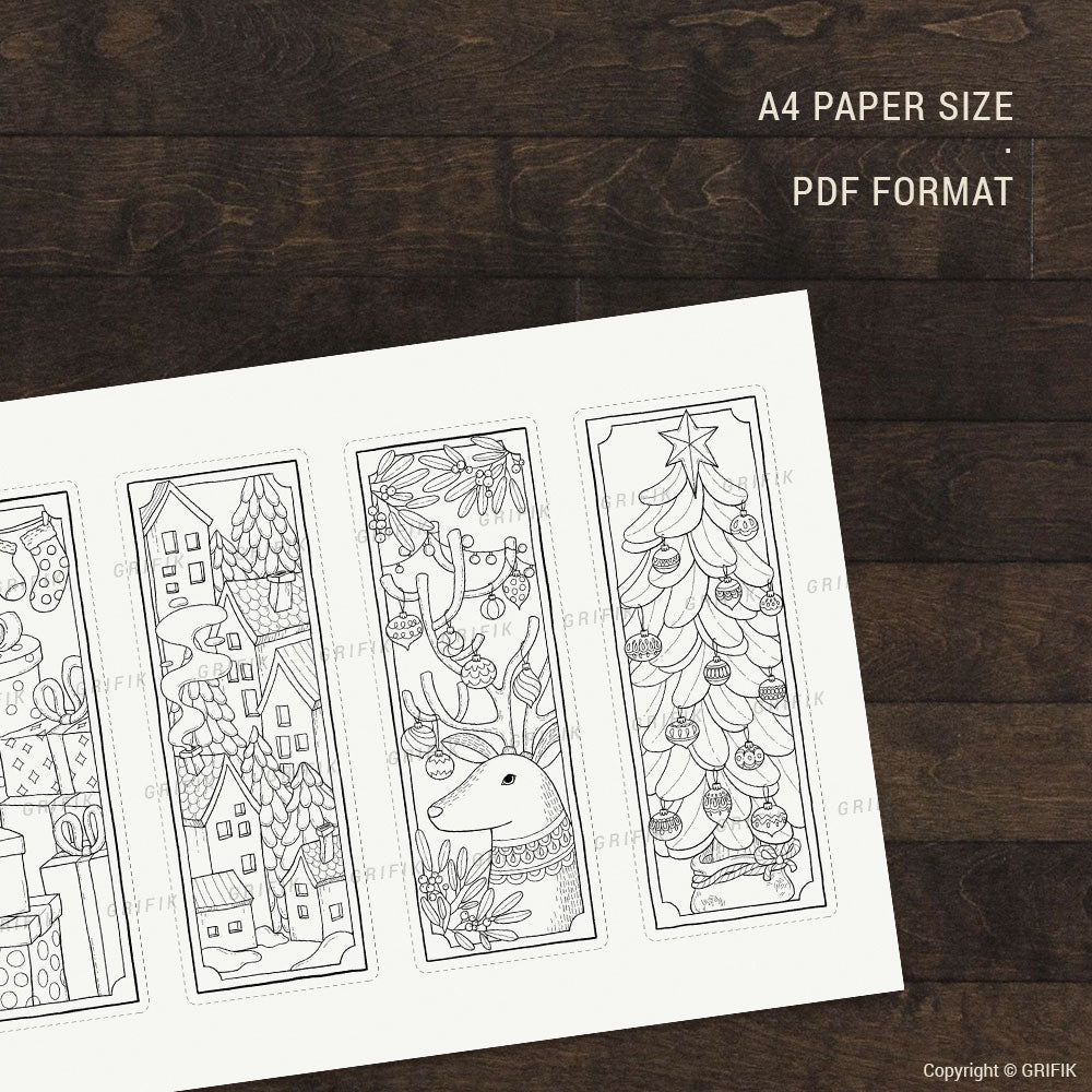 A Merry Little Christmas Coloring Bookmarks
