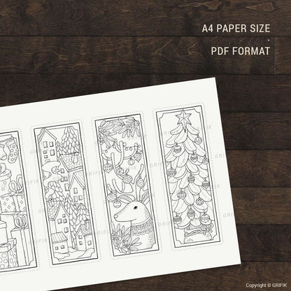 A Merry Little Christmas Coloring Bookmarks