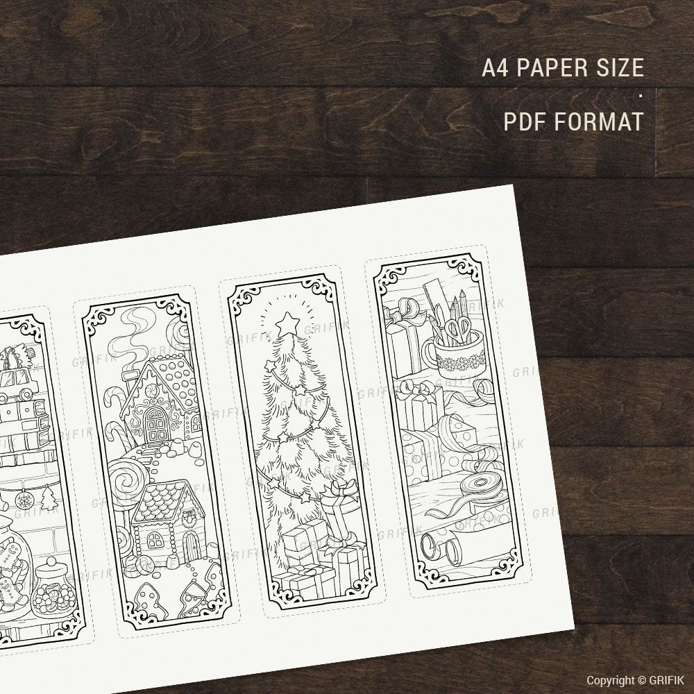 Christmas Wonders Coloring Bookmarks