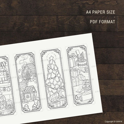 Christmas Wonders Coloring Bookmarks