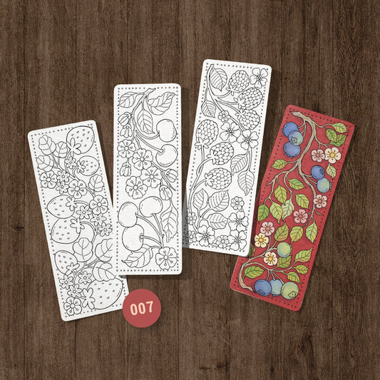 Berries and Blossoms Coloring Bookmarks