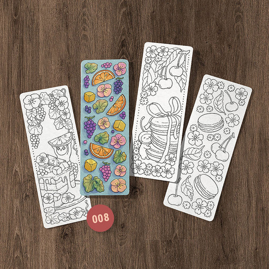 Macarons Coloring Bookmarks