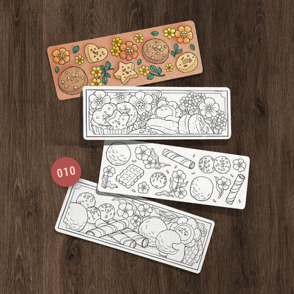Cookies Coloring Bookmarks