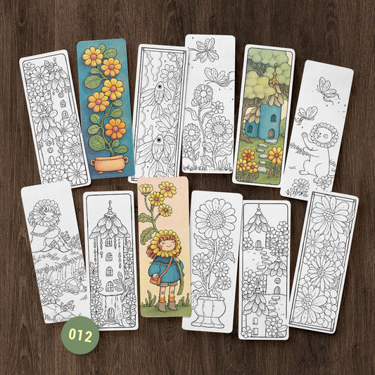 Daisies Coloring Bookmarks
