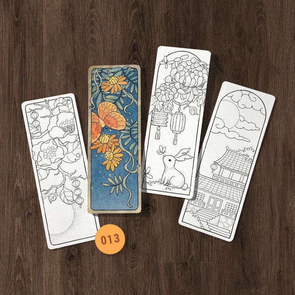 Mid-Autumn Coloring Bookmarks