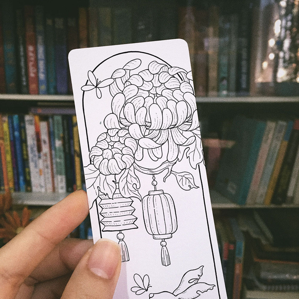 Mid-Autumn Coloring Bookmarks